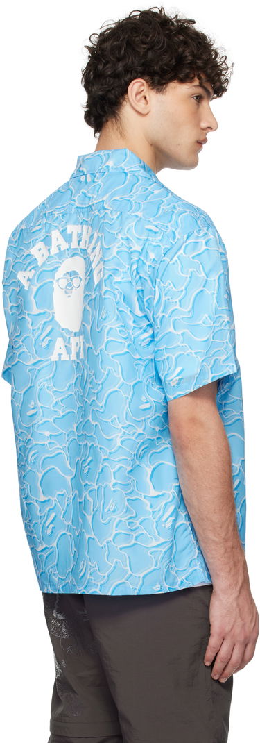 Košeľa BAPE Camouflage Print Shirt Modrá | 001SRK701001F, 2
