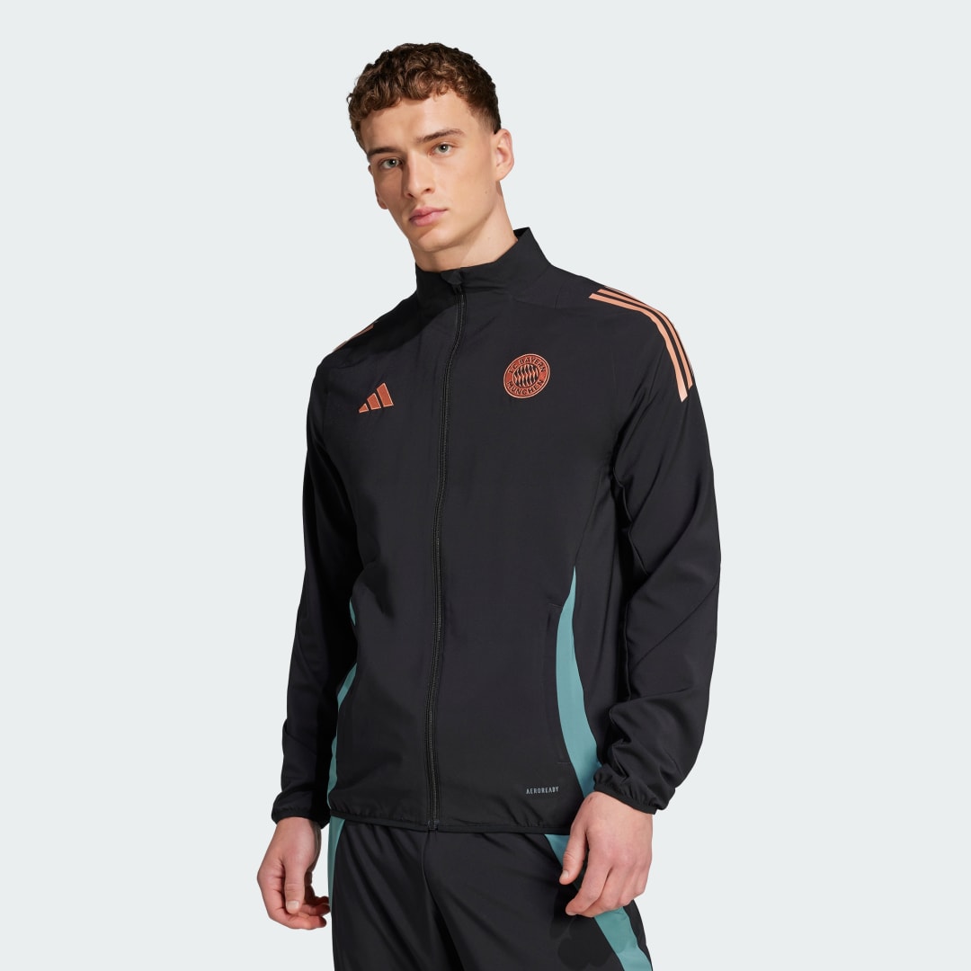 Vetrovka adidas Performance FC Bayern Tiro 24 Presentation Jacket Čierna | JI5280, 0