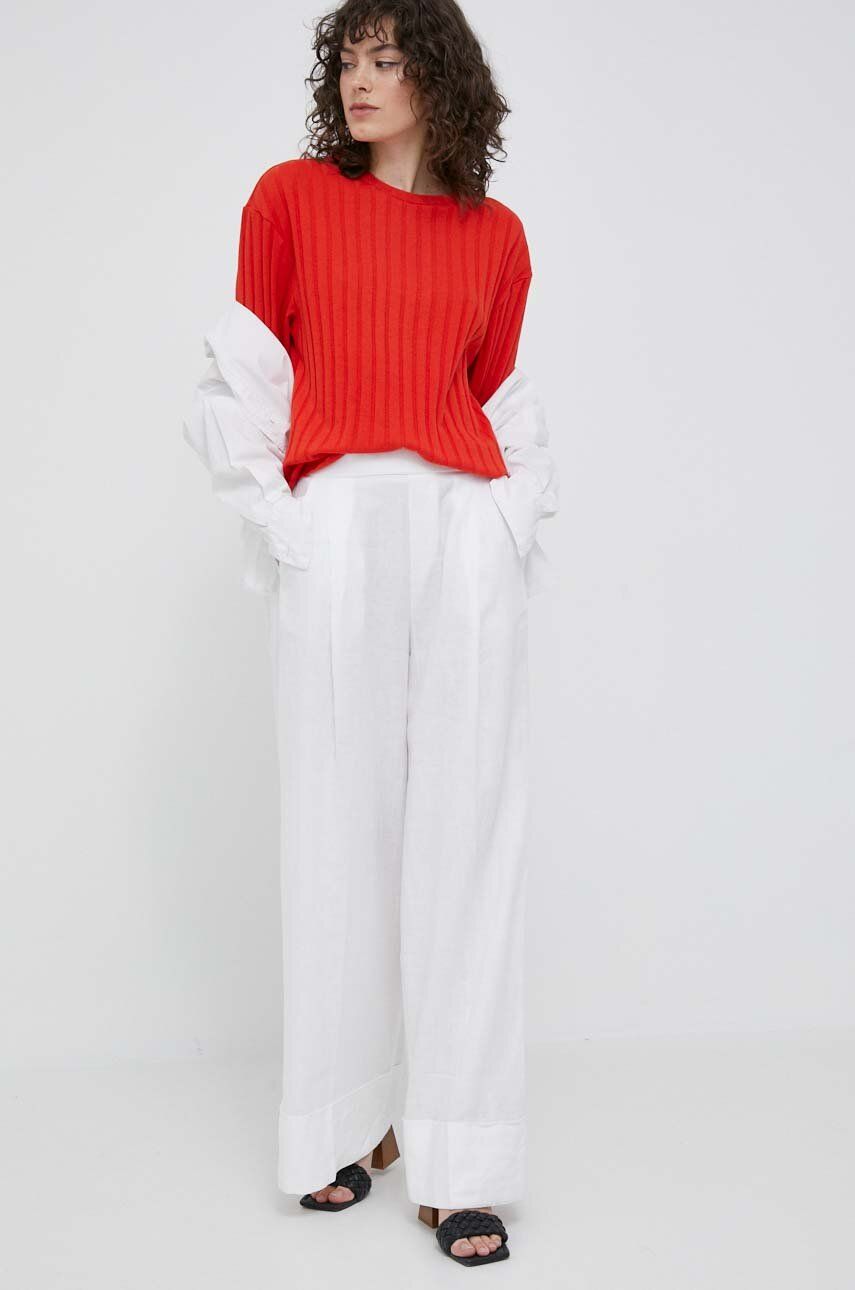 Nohavice United Colors of Benetton Wide Leg Trousers Biela | 4AGHDF016.101, 0