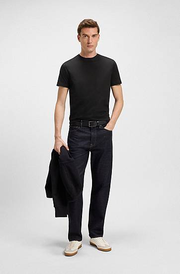 Tričko BOSS BECKHAM x BOSS Mercerised Cotton T-Shirt Čierna | 50549230, 1