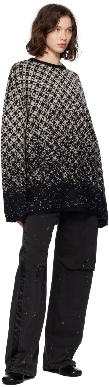 Sveter Maison Margiela MM6 Maison Margiela Wool & Mohair Dip Dye Sweater Čierna | S52HL0051 M13136, 3