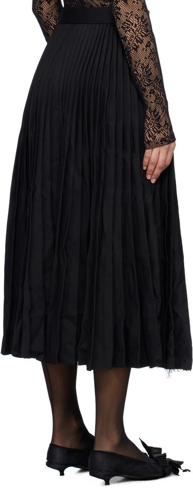 Sukňa Balenciaga Pleated Midi Skirt Čierna | 808777 TRT08, 2