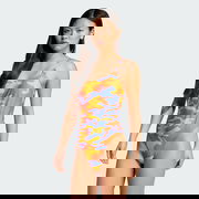 One Shoulder Graphic Swimsuit