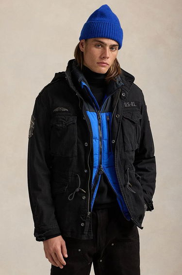 Parka Polo by Ralph Lauren Black Cotton Blend Hooded Parka Čierna | 710955784, 0