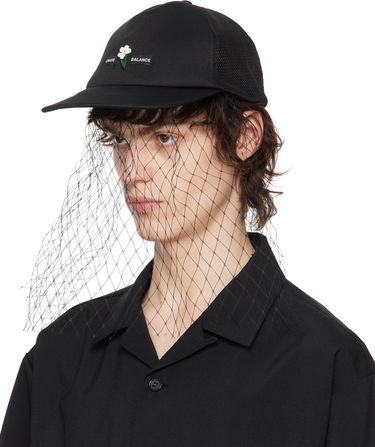 Šiltovka UNDERCOVER UNDERCOVER Beaded Appliqué Baseball Cap with Veil Čierna | UC1E4H04, 3