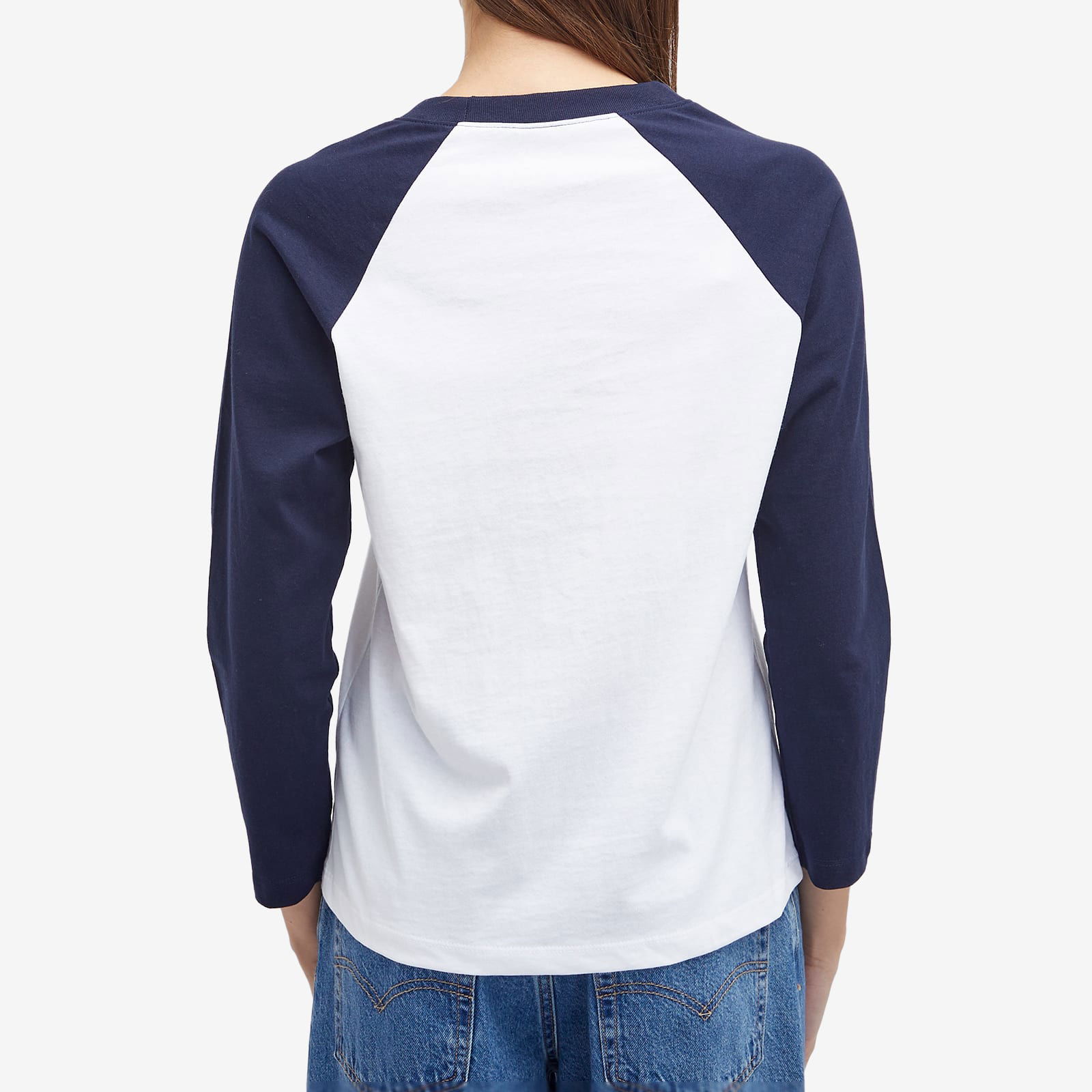 White & Navy Baseball T-Shirt