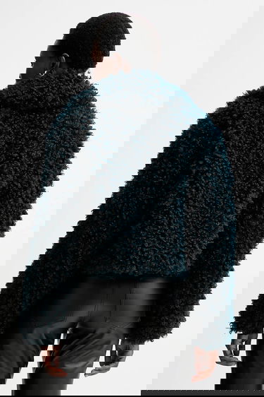 Bunda STAND STUDIO Samara Curly Faux Fur Jacket Tyrkysová | 61701.9406, 2