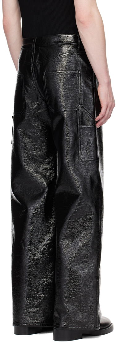 Cargo nohavice Courrèges Sailor Black Vinyl Trousers Čierna | 124CPA188VY0014, 2