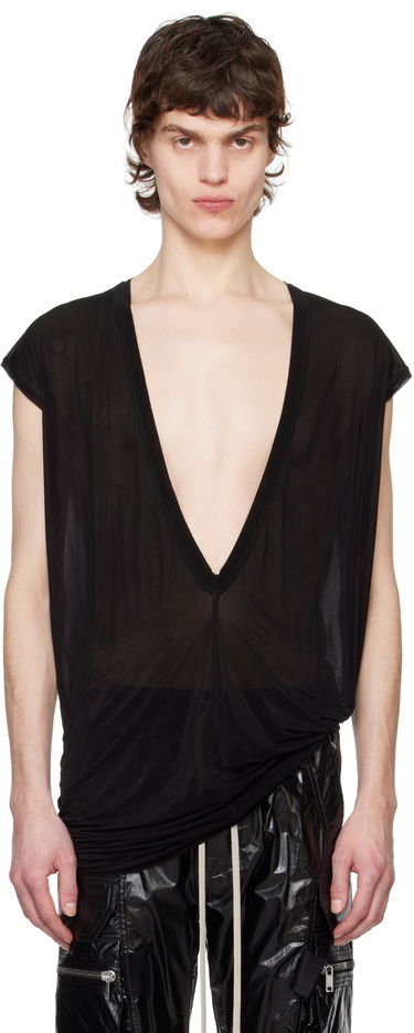 Tielko Rick Owens Rick Owens Hollywood Dylan Deep V-Neck T-Shirt Čierna | RU01E5157 BZ, 0