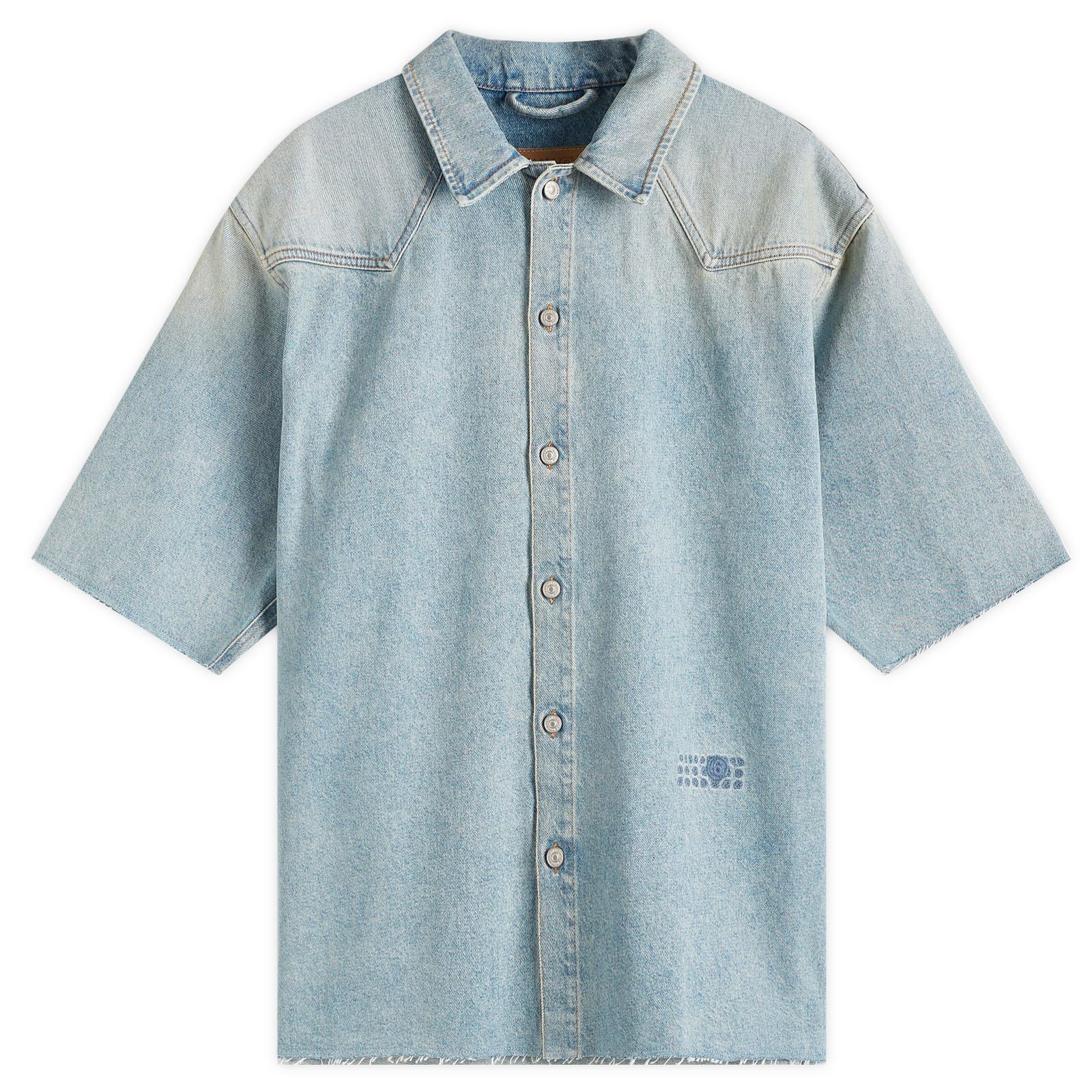 MM6 Maison Margiela Short Sleeve Denim Shirt, Size Small