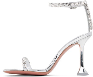 Šaty Amina Muaddi Amina Muaddi Gigi 95 Heeled Sandals Metalická | GIGI SANDAL 95, 2