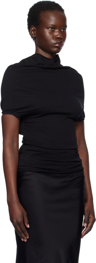 Šaty Rick Owens Rick Owens Hollywood Jersey Shroud T-Shirt Čierna | RP01E7225 JA, 1