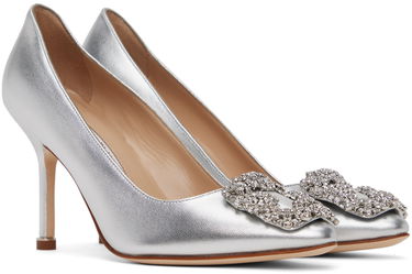Doplnky Manolo Blahnik Manolo Blahnik Hangisi Pumps with Jewel Buckle Metalická | 223-1475, 3