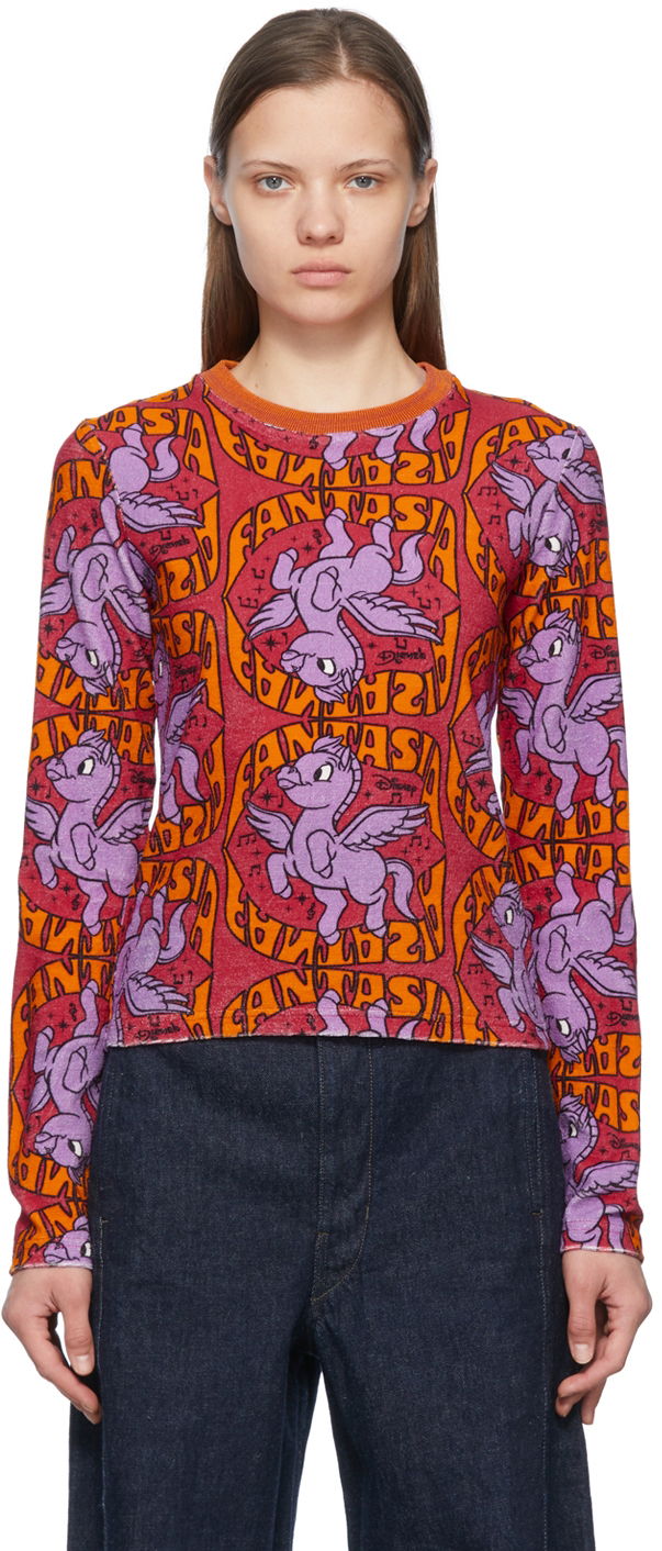 Sveter Stella McCartney Stella McCartney Fantasia Pegasus Long Sleeve T-Shirt Červená | 6J00373SNP39, 0
