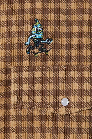 Košeľa BBC IceCream ICECREAM Corduroy Check Shirt Jacket Hnedá | IC24119, 2
