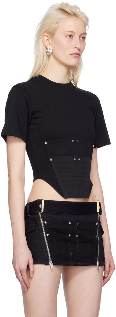 Crop Top Dion Lee Dion Lee Workwear Corset T-Shirt Biela | C3167PS24, 4