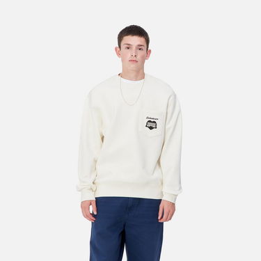 Mikina Carhartt WIP Pocket Sweatshirt Biela | I033932_9, 0