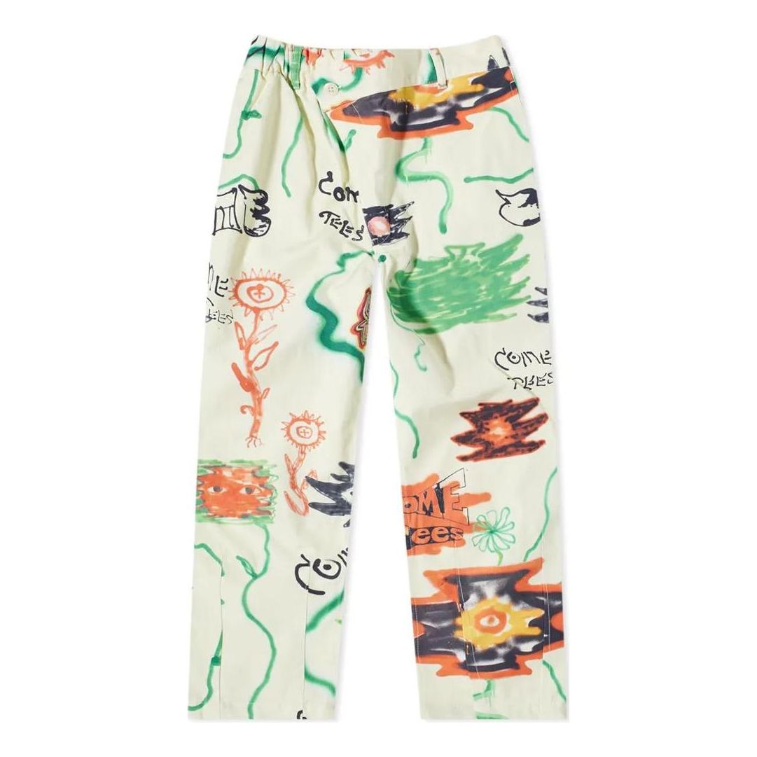 Nohavice Converse Converse x Come Tees Triangle Front Floral Chino Pants Biela | 10023509-01, 0