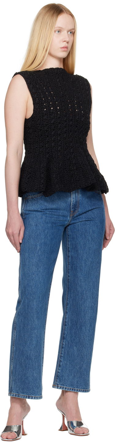Tielko Khaite Khaite Yuka Peplum Knit Top Čierna | 18006130, 3