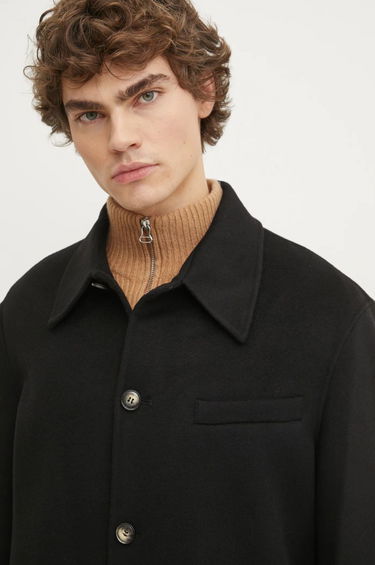 Kabáty Nanushka Nanushka JANNO Oversize Wool Coat Čierna | NM24CROW01799, 3