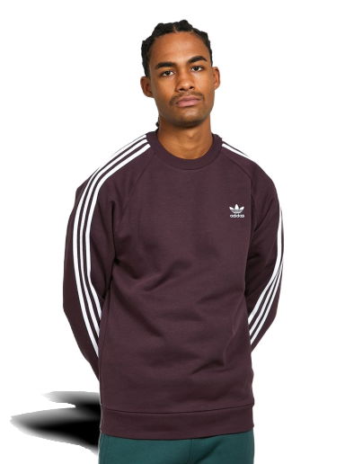 Mikina adidas Originals 3-Stripes Crew Sweater Vínová | HK7291