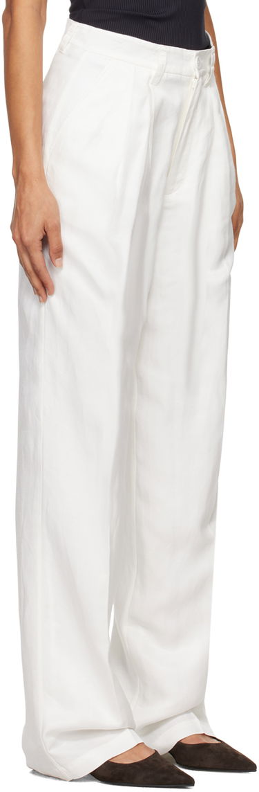 Nohavice Anine Bing Carrie Pleated Trousers Biela | A-03-3269-100, 4