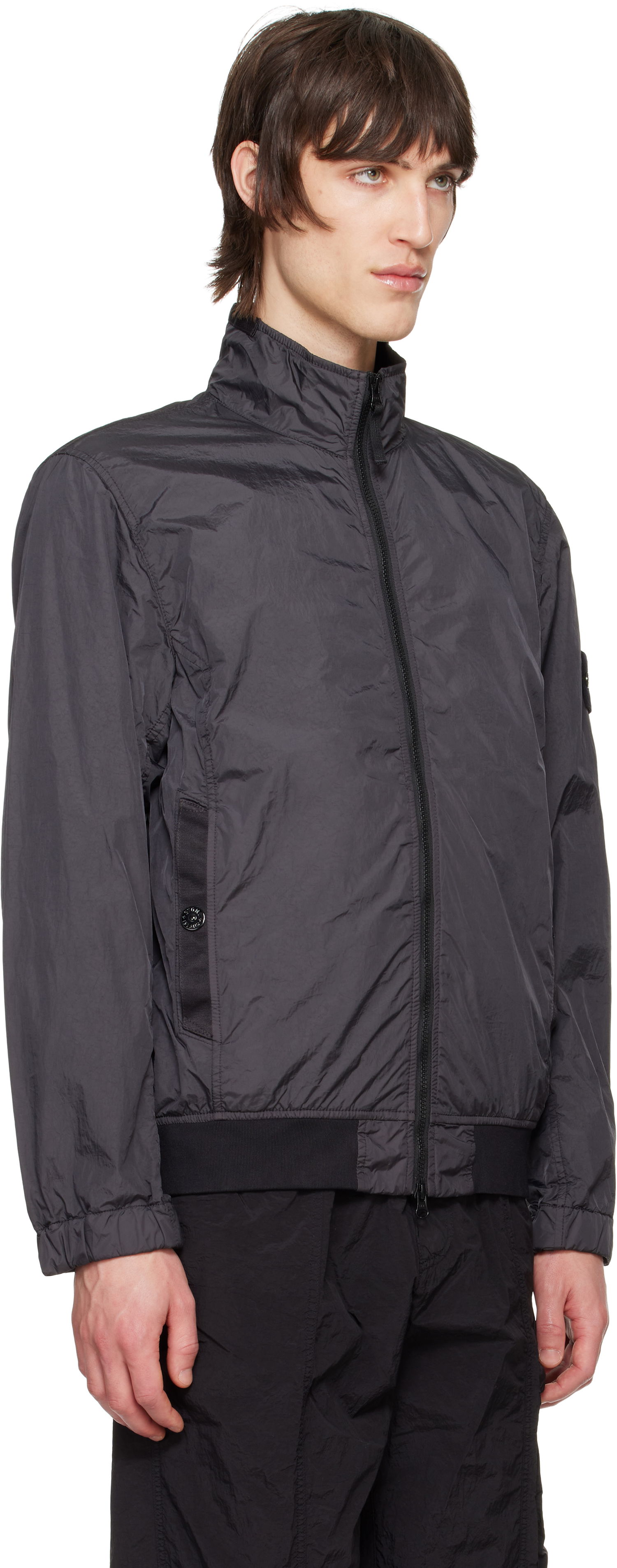 Bomber bunda Stone Island Stone Island Crinkle Reps R-NY Jacket Šedá | K1S15 4100037 S0A23, 1