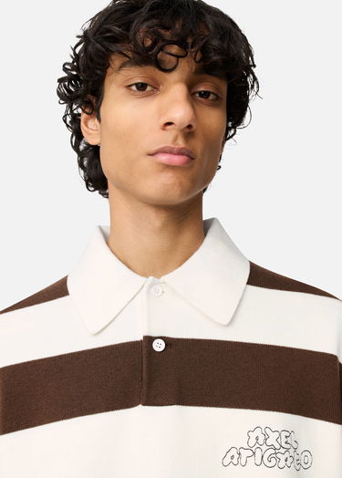 Sveter AXEL ARIGATO Rey Striped Long-Sleeve Polo Sweater Rôznofarebný | A3947003, 8