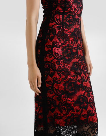 Šaty Dolce & Gabbana Dolce & Gabbana Floral Lace Sheath Dress Červená | F6JSKTILMBJN0000, 3