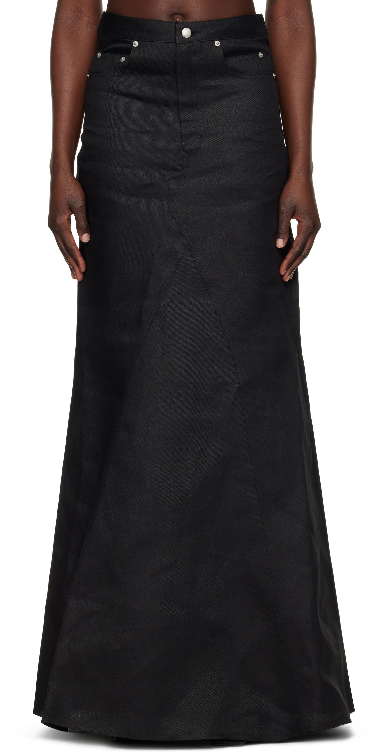 Sukňa Rick Owens Rick Owens Hollywood Godet Maxi Skirt Čierna | RP01E7369 TWL, 0