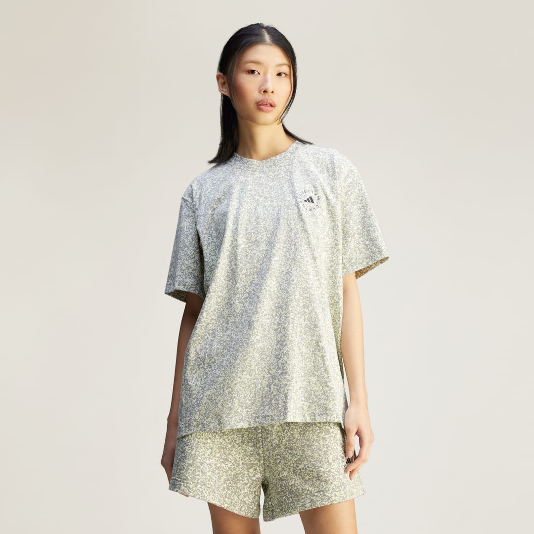 Tričko adidas Performance adidas by Stella McCartney Loose Printed T-Shirt Šedá | JD7952, 0