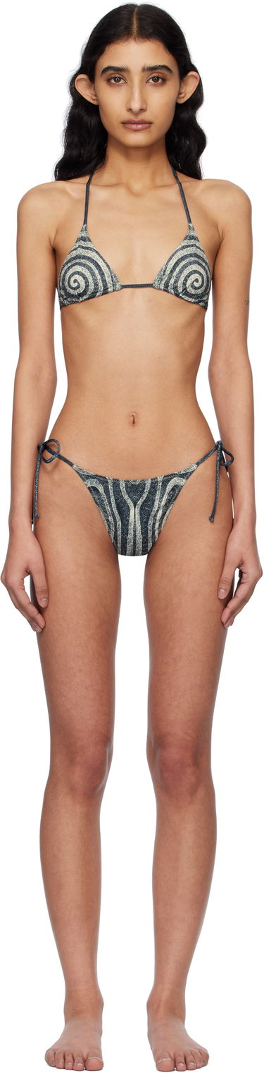 Plavky Jean Paul Gaultier Jean Paul Gaultier 'The Spirale' Bikini Modrá | 25/34-F-BS024-J587-000203, 0