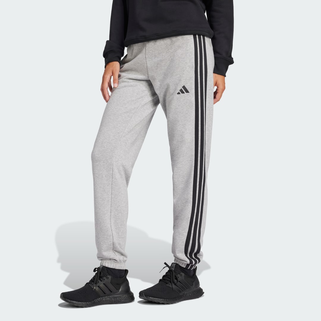 Tepláky adidas Performance 3-Stripes French Terry Joggers Šedá | JD5310, 0