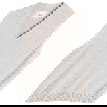 Vesta Maison Margiela V-Neck Knitted Vest, Size Large Béžová | S50FB0115-M13152-003F, 0