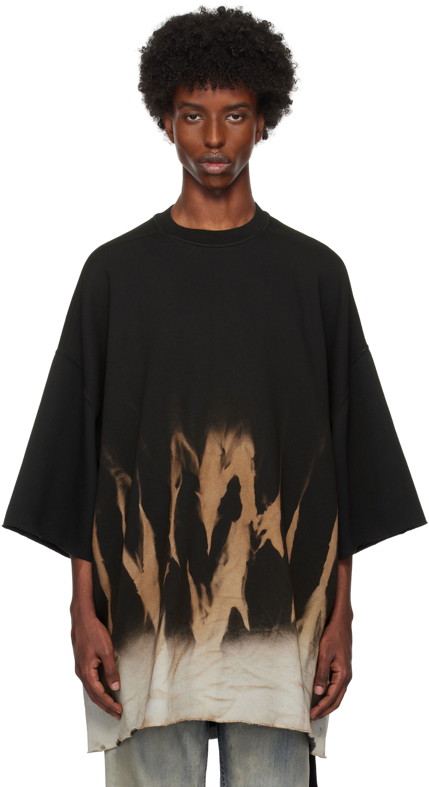 Tričko Rick Owens Porterville Tommy T-shirt Čierna | DU02D2259 FSUN, 0