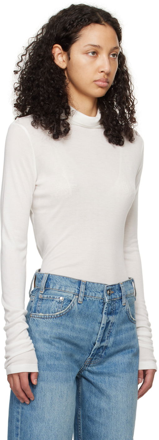 Tričko Anine Bing Slim Fit Turtleneck Top Biela | A-08-2406-100, 1