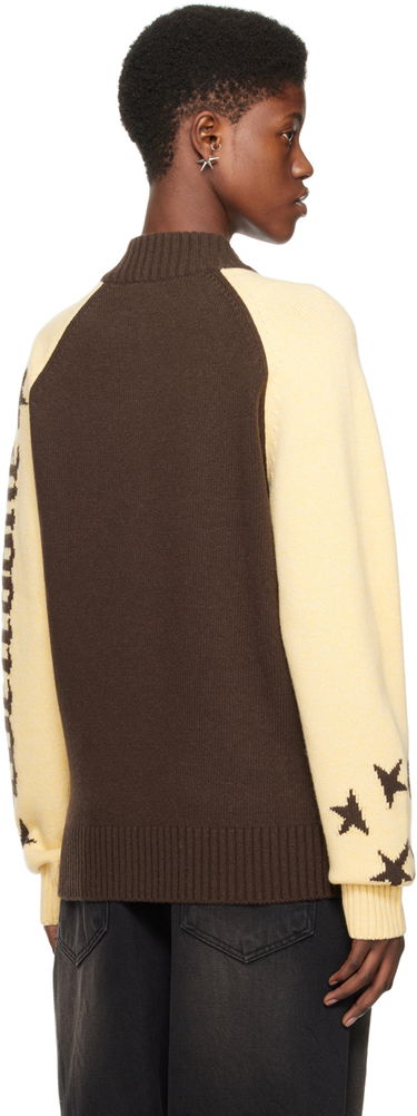 Sveter We11done We11done Zip-Up Star-Intarsia Cardigan Hnedá | WD-KJ0-24-620-U-BR, 2