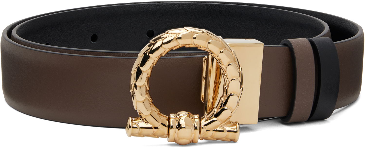 Opasok FERRAGAMO Ferragamo Gancini Reversible Belt Hnedá | 780475, 0