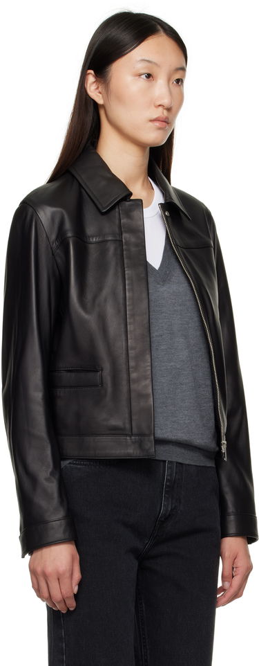 Bunda Loulou de Saison Loulou de Saison Ascot Leather Jacket Hnedá | ASCOT, 4