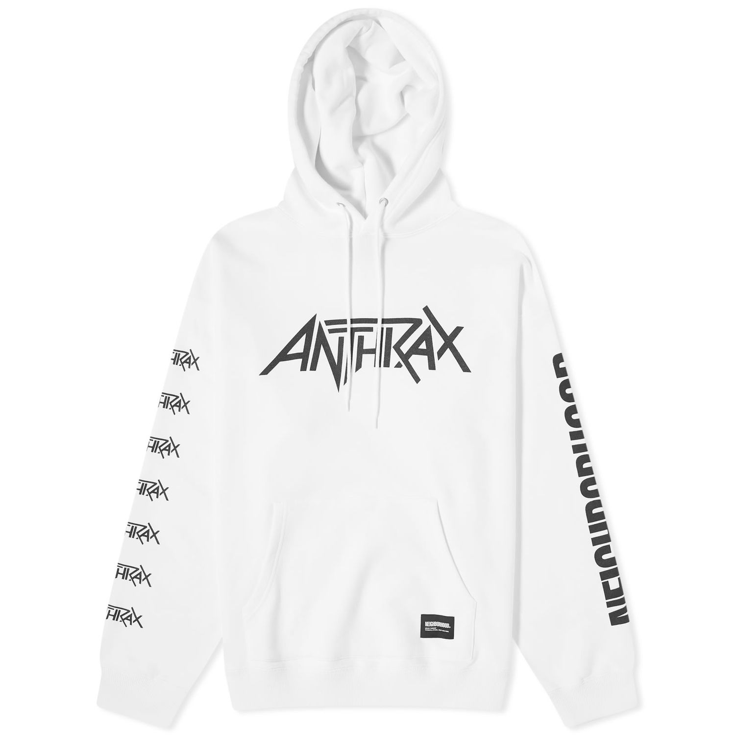 Mikina Neighborhood Anthrax Pullover Hoodie Biela | 232UWNH-CSM02S-WHT, 0