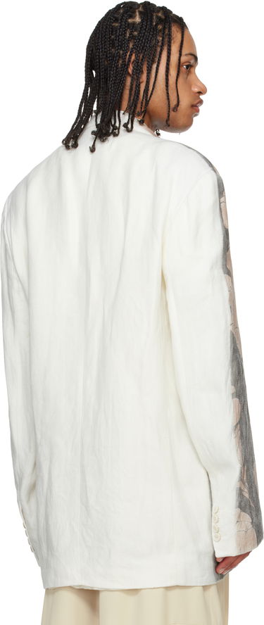 Bunda Dries Van Noten Dries Van Noten Hand Printed Blazer Šedá | 251-020410-1537, 2