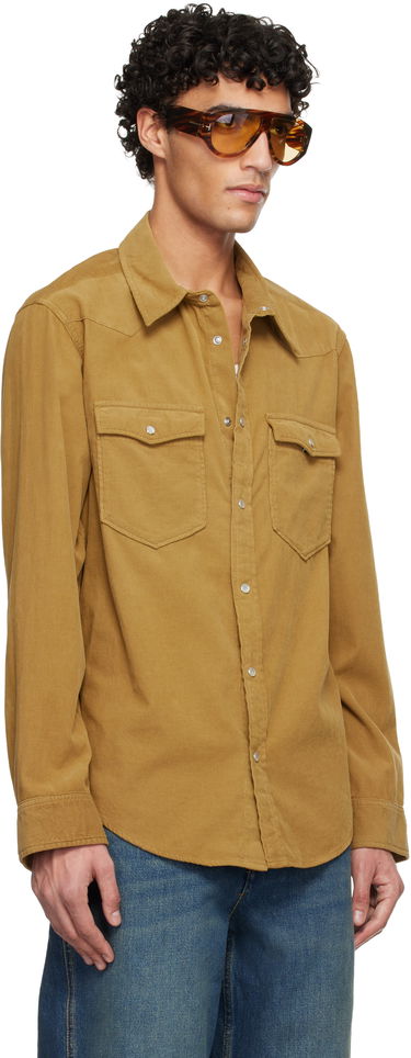 Košeľa ISABEL MARANT Vasco Corduroy Western Shirt Hnedá | CH0214HA-C1I10H, 1