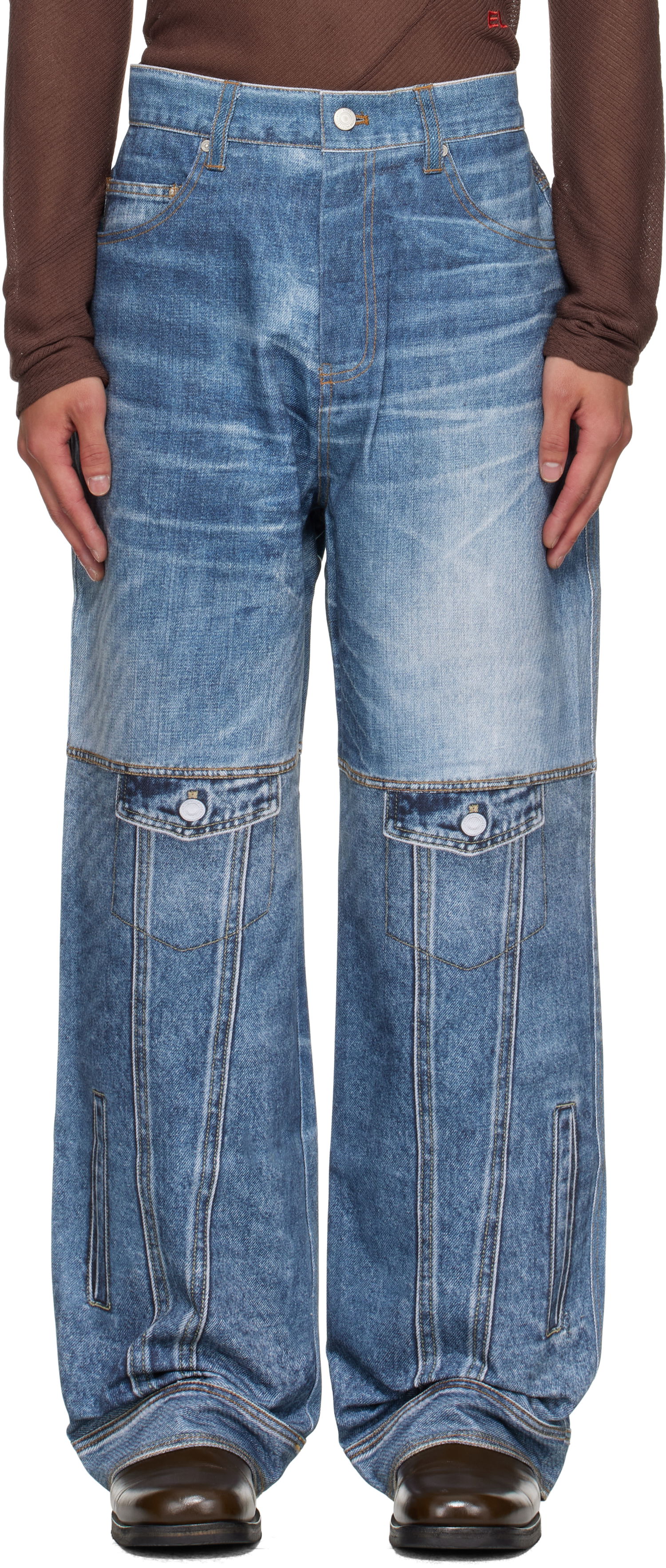 Džínsy Andersson Bell Andersson Bell Printed Jeans Modrá | apa842u, 0