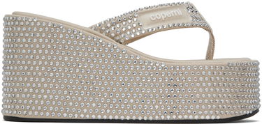 Doplnky Coperni Coperni Crystal Embellished Wedge Sandals Béžová | COPSH09455, 0