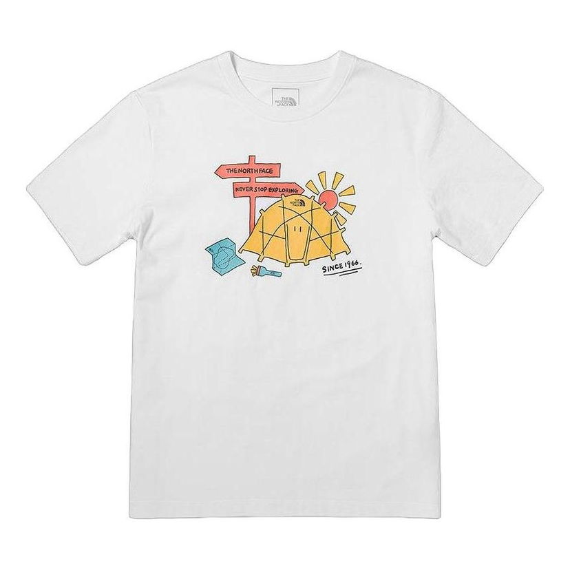 Tričko The North Face Foundation Camp Graphic T-Shirt Biela | 7WF8FN4X