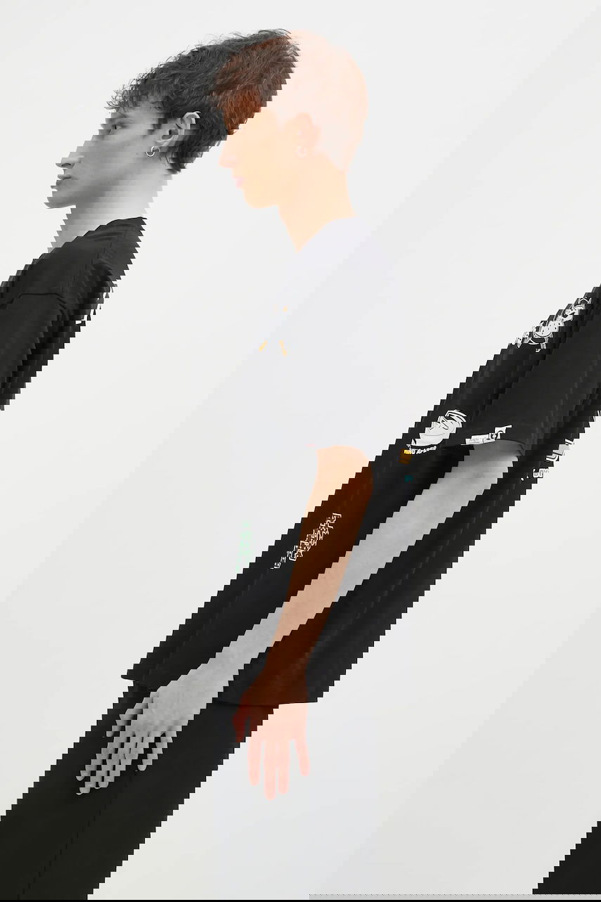 Tričko AAPE by A Bathing Ape AAPE Theme Main Patched T-shirt Čierna | AAPTEM1550XXN, 1