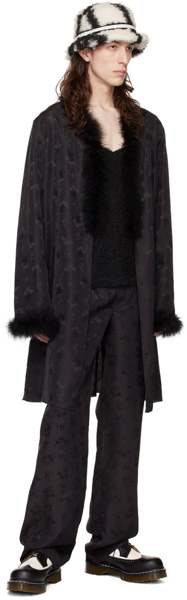 Nohavice Anna Sui Anna Sui Floral Jacquard Trousers Čierna | M1023H41, 3