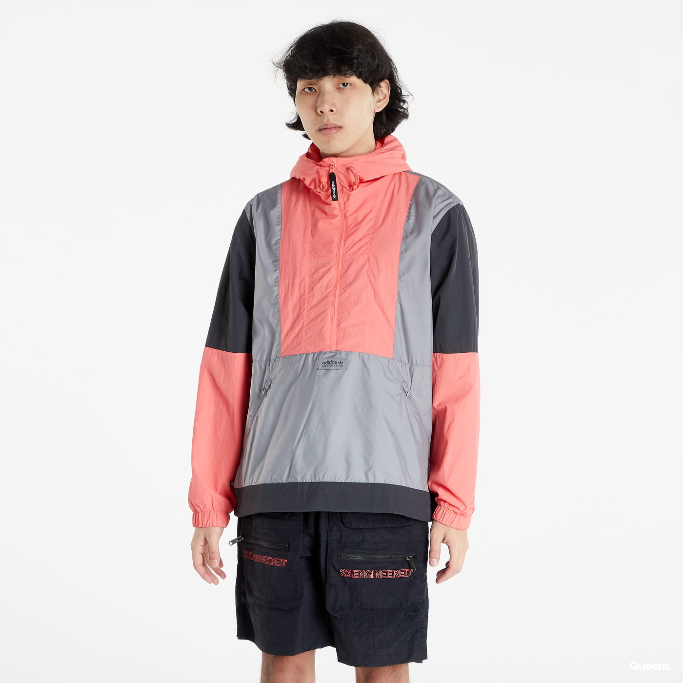 Vetrovka adidas Originals Adventure Blocked Windbreaker Šedá | HF4778, 0