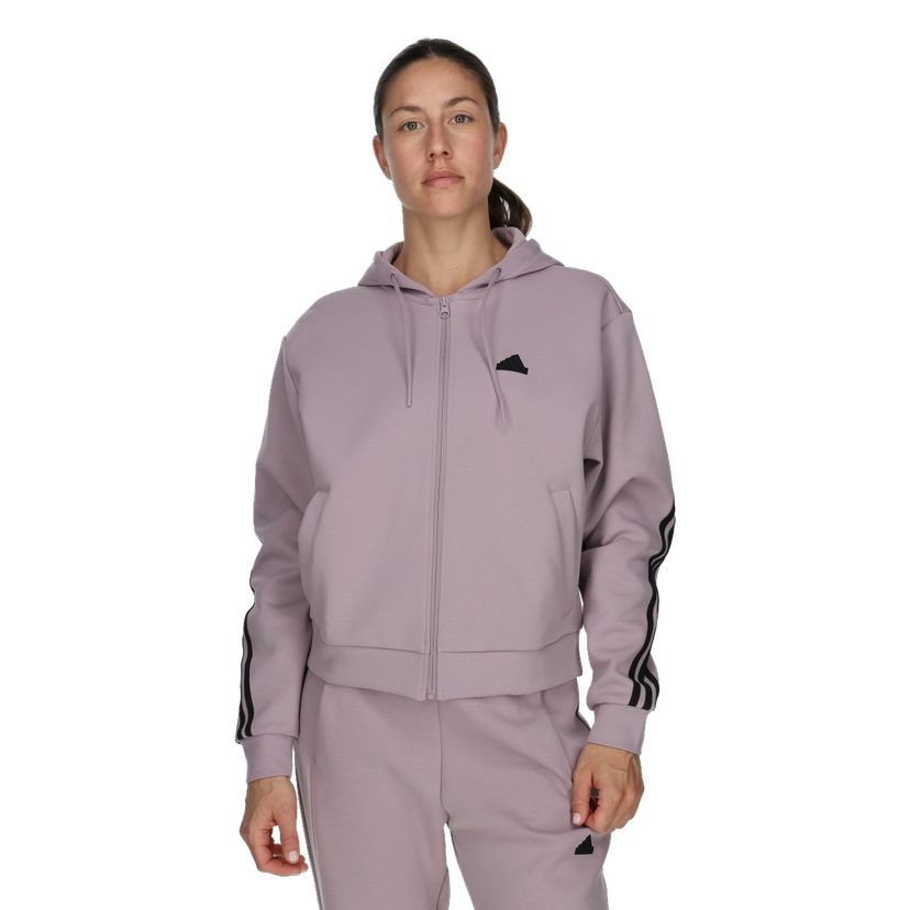 Súprava adidas Originals Future Icons Cropped Full-Zip Hoodie and Sweatpants Fialová | IS3681
