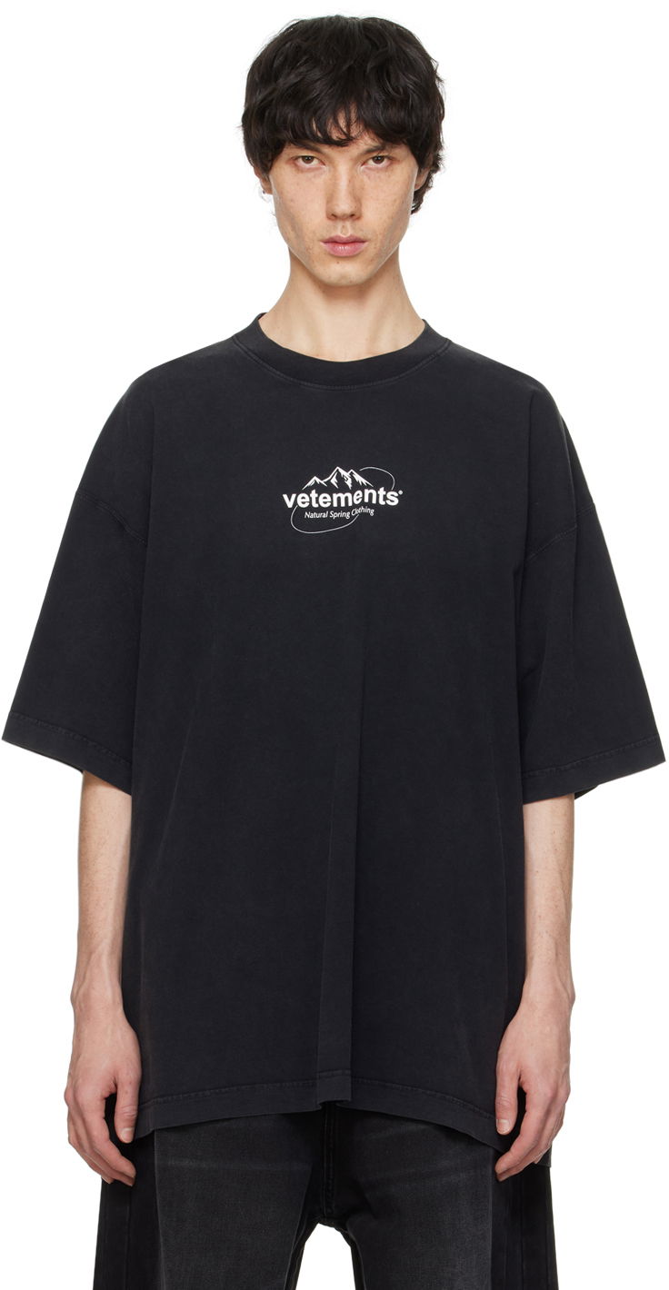Tričko VETEMENTS Spring Water T-Shirt Čierna | UE64TR310B, 0